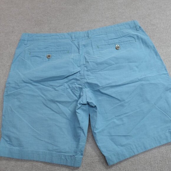 Ted Baker Mens Shorts 40 Blue Solid Cotton Chino 9" - Picture 10 of 11